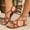 Brown, variant on Viluyesy Womens Flat Sandals, Trendy Strappy Comfortable Round Toe Casual Summer Slide Sandals White US8.5