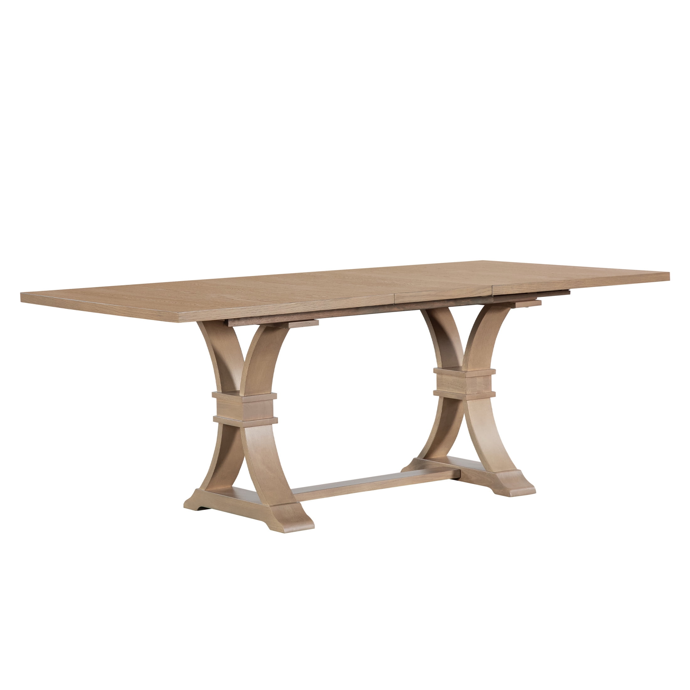Christopher Knight Home 63"-78" Rustic Extendable Dining Table, Solid Wood X-Base, Light Natural