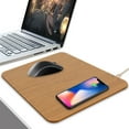 thumbnail image 2 of Wireless Charging Pad,Wireless Charging Mouse Pad Mobile Phone Wireless Charger Wood Grain Model,Mouse Pads for Wireless Mouse,Wireless Phone Charger,Small Mouse Pad, 2 of 9