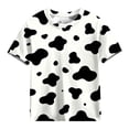 thumbnail image 3 of Xdegoge Teen Girls Cow Print T-Shirt Short Sleeve Crewneck Casual Animal Graphic Tees Summer Tops for Kids Playwear Daily Wear, Size 13-14, 3 of 9