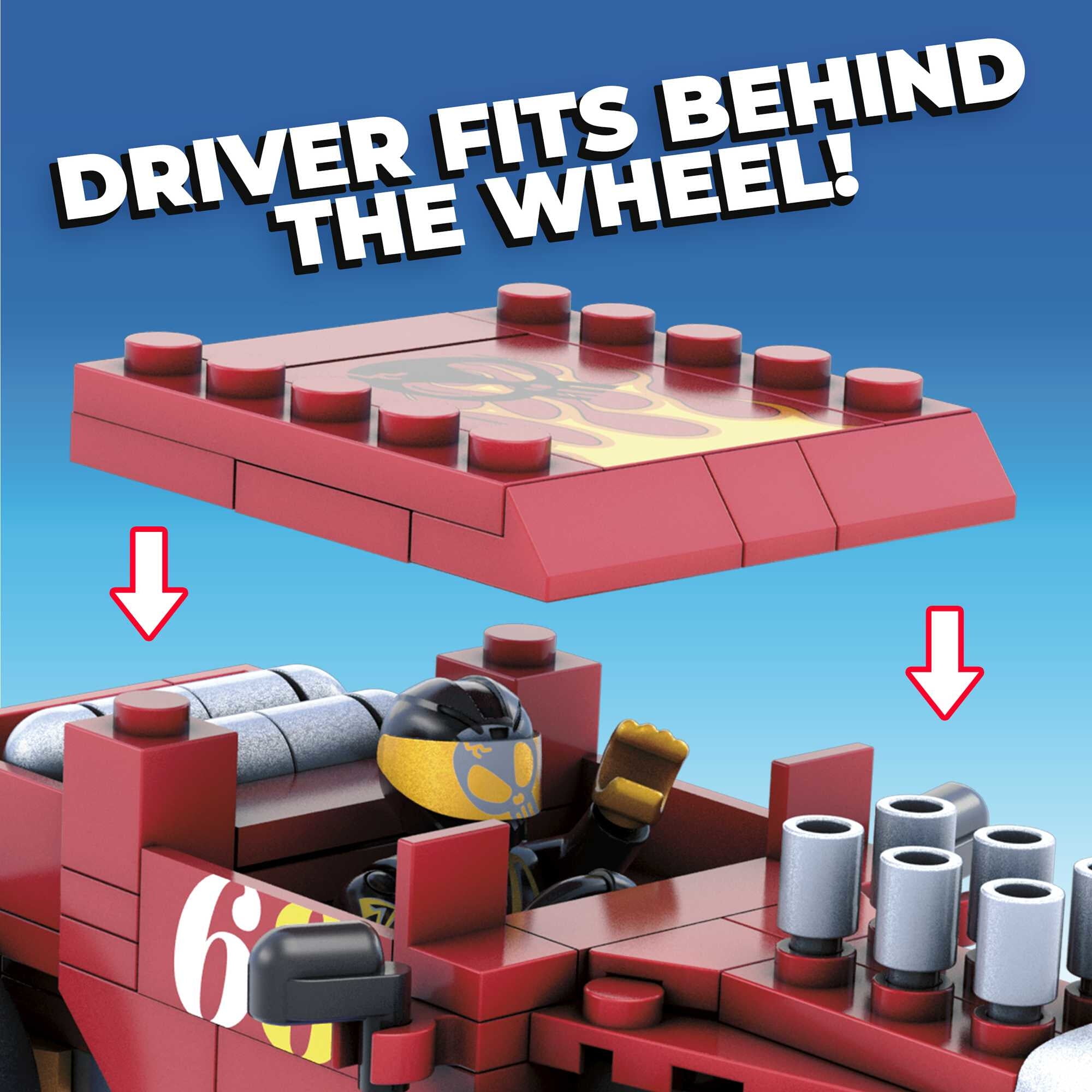 Hot Wheels Mega Smash n Crash Bone Shaker Squat Track Construction Set,  151dlg.
