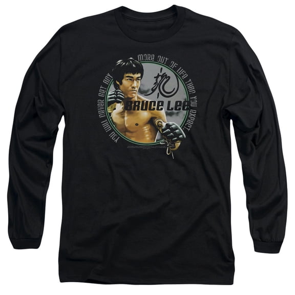 Bruce Lee Expectations Long Sleeve T-Shirt Adult 18/1 Black