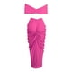 thumbnail image 5 of Conjunto sexy de corpiño sin mangas y falda larga elástica: poliéster, diseño plisado ajustado, conjunto para fiesta nocturna, tallas S-XXXL, 5 of 6