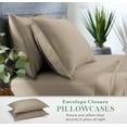thumbnail image 5 of STYLINEN Pillowcase Queen Size 2pc Set (20"x30") - 100% Organic Eucalyptus Lyocell Tencel, Silky Soft & Smooth, Envelope Closure (2 Queen Pillowcase Set, Sand), 5 of 6