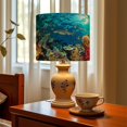 thumbnail image 6 of Linen Drum Lampshades underwater coral landscape Ocean 13"x13"x10" Light Shade for Table Lamps Floor Lamp Shades Lampshade Replacement Assembly Required, 6 of 8