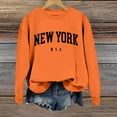 thumbnail image 6 of Shadoumai New York Sweatshirt For Women Crewneck Usa Print Shirts Long Sleeve Pullover Fall Winter Tops Loose Fit Shirts, 6 of 6