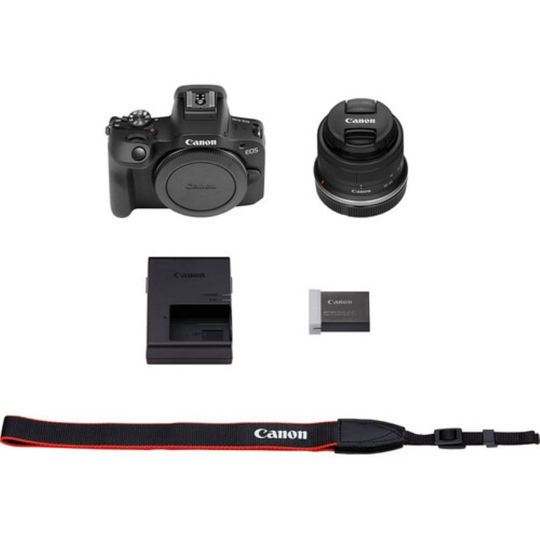 Canon EOS R100 - Mirrorless Camera - 24.1 MP - APS-C - 4K / 29.97 fps -  2.5x optical zoom RF-S 18-45mm F4.5-6.3 IS STM lens - Wi-Fi, Bluetooth -  black 