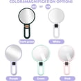 thumbnail image 2 of Dual-Sided Magnifying Handheld Mirror with Folding Handle Portable Travel Makeup 10X 15X Magnification Multifunctional Pedestal ABS 360 Rotation Hook Design, 2 of 8
