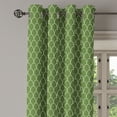 thumbnail image 2 of Ambesonne Green Grommet Curtain, Geometric Wave Like Shape, 50" x 84", Olive Green and White, 2 of 6