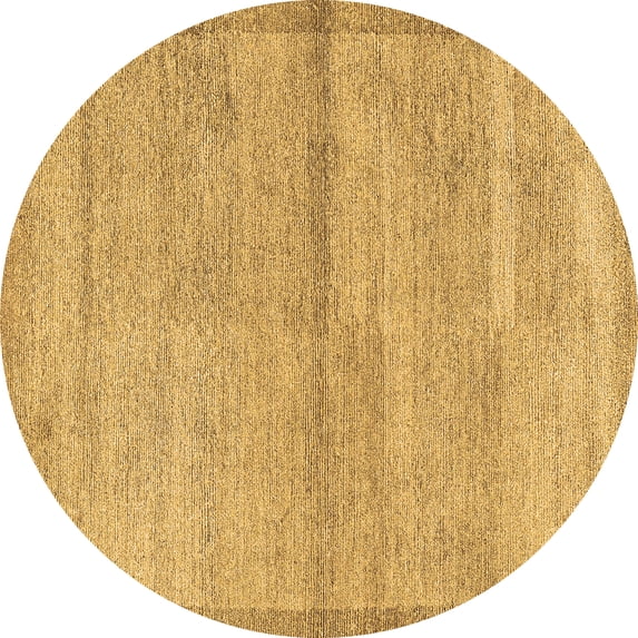Ahgly Company Indoor Round Abstract Brown Modern Area Rugs, 5' Round