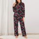 thumbnail image 2 of Fotbe Colorful Hawaii Palms Conjunto de Pijama de Manga Larga para Mujer con Estampado, Ropa de Dormir de 2 Piezas, Conjunto de Casa Suave y Cómodo con Bolsillos-Small, 2 of 7