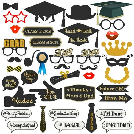 Best Choice Products DIY 38 Piece 2019 Graduation Photo Booth (Best Eyeglass Brands 2019)