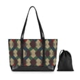 thumbnail image 7 of FORMRS Canvas Laptop Tote Bag for Women with 15.6" Computer Compartments Shoulder Handbag, Green Tartan Pattern, 7 of 7