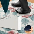 thumbnail image 6 of Blue Gray Snowflake Holly Leaves Berries Christmas Doormats Welcome Mats Gate Pads Entryway Outdoor 32" x 20", 6 of 8
