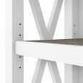 thumbnail image 3 of Bowery Hill 5 Shelf Modern Wood Bookcase Set in Shiplap Gray/White, 3 of 8