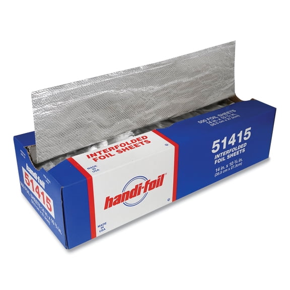 Handi-Foil 51415 10.75 in. x 14 in. Interfold Foil Sheets (6 Boxes/Carton)