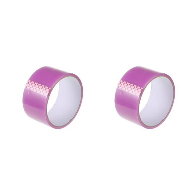 Wosthever Resplandor en la oscuridad Cinta de bola adhesiva DIY Alivio del estrés Luminoso Descompresión sedosa Artesanía de juguete para el 4.8 CM/púrpura 2piezas