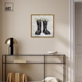 thumbnail image 3 of Rainboots And Daisies Chic Farmhouse Canvas Wall Art by Art Remedy, Gold Floater Frame, 20"x20", 3 of 7