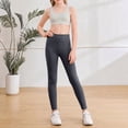 thumbnail image 5 of Resicozy Girls Leggings with Pockets Athletic High Waisted pant Workout Active Dance Running Yoga Pants for Kids3-12 Years Dark Gray 160, 5 of 5