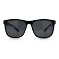 thumbnail image 4 of Polarized Classic Gentleman Mens Simple Sporty Horn Rim Plastic Sunglasses [Black Blue - Black], 4 of 7