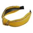 thumbnail image 7 of Unique Bargains 1 Pcs Women Knotted Headbands Fashion Wide Knot Rhinestone Head Bands Hair Accessories Yellow, 7 of 7