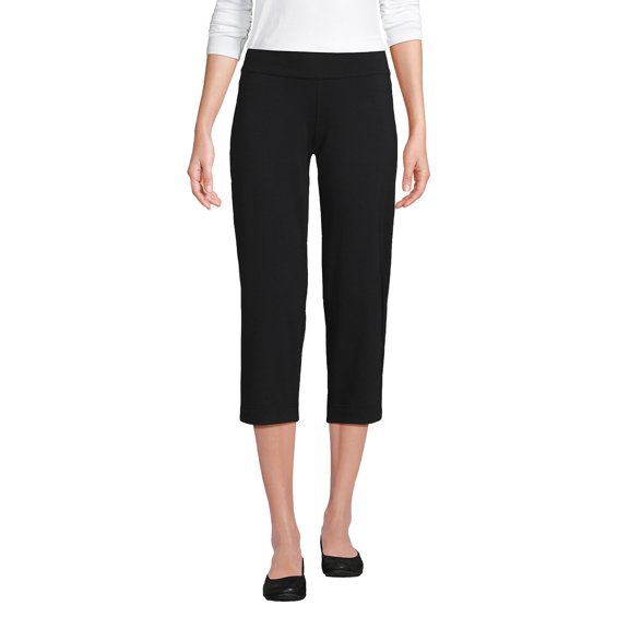 Lands' End Women's Starfish Mid Rise Pull-On Crop Pants