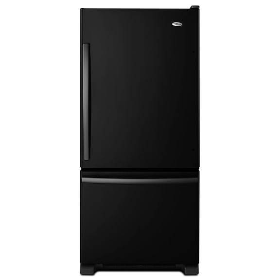 Amana ABB1924BRB Energy Star Rated 18.5 cu. ft. Bottom-Freezer Refrigerator with Spillsave Glass Shelves  Temp Assure