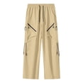 thumbnail image 4 of Admvng Men's Cargo Pants Big & Tall Casual Wide Leg Outdoor Pants with Pockets, 4 of 6