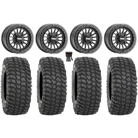 MetalFX Delta Bdlk 15 Wheels Bk 32 XCR350 Tires Kawasaki Mule Pro FXT