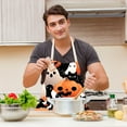thumbnail image 6 of Spooky Print Kitchen Apron - Adjustable Halloween Cooking Apron Full Coverage Protective Smock Craft Painting Baking Bib(Black), 6 of 6