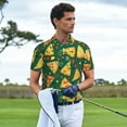 thumbnail image 3 of Lsque Pizza Pattern Golf Shirts for Men Dry Fit Print Moisture Wicking Performance Short Sleeve Polo Shirt-X-Large, 3 of 6