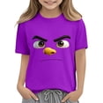 thumbnail image 6 of Amidoa Crewneck Boys Short Sleeve Cotton Graphic T-Shirts Casual Cute&nbsp; Summer Tee for Kids Purple,4 Years, 6 of 6