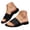 Black, variant on Slip on Summer Slide Shes Low Heel Leather Slippers Outdoor Casual Walking Sandals Ladies Flat Slide Shoes for Travel Size 7 Black