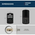 thumbnail image 4 of Weiser Aura Matte Black Bluetooth Door Lock, Remote Sharing Compatible with Alexa and Google Assistant, Auto Lock, Create, Disable and Delete Codes Via App, Scheduled and Maintain up to 250 Codes, 4 of 4