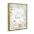 thumbnail image 5 of Stupell Industries Do All Things In Love Cottage Mushroom Floral Botanicals Graphic Art Metallic Gold Floating Framed Canvas Print Wall Art, Design by Mollie B., 5 of 5