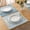 Light Blue/Stone Blue, variant on Videri Home 15“×15” Reversible Tablecloths, Gray/Black, Linen-like Texture Waterproof Table Linen (Set of 4)