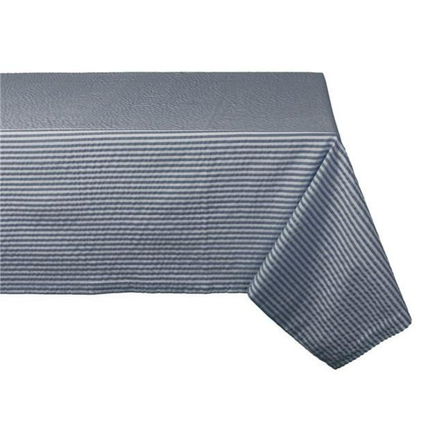 Design Imports CAMZ38953 60 x 104 in. Seersucker Tablecloth - French Blue