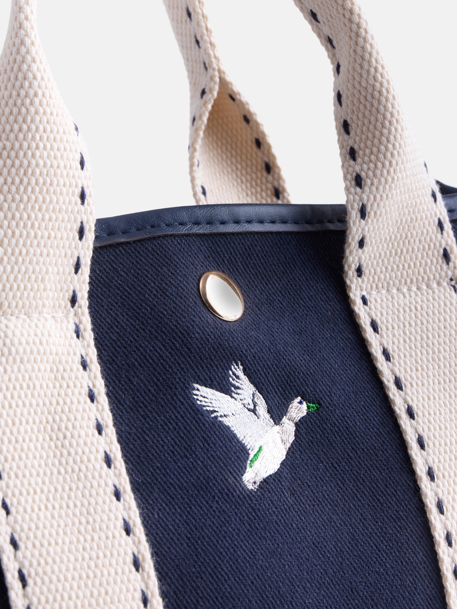 Free Assembly Women's Mini Canvas Tote Bag, Navy