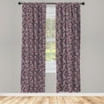 thumbnail image 3 of Ambesonne Vegetable Curtains, Mushrooms Onion Rings, Pair of 28"x84", Multicolor, 3 of 5