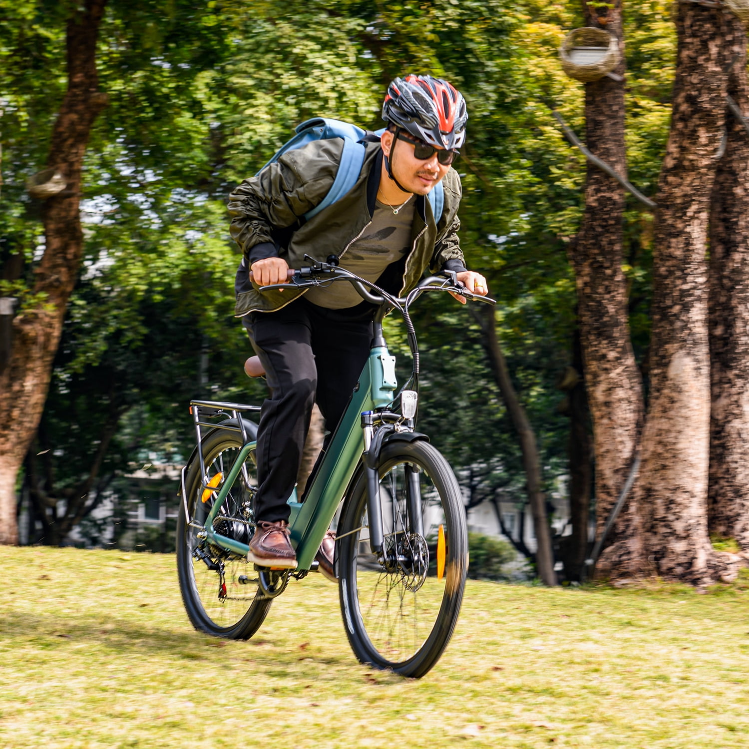 MAXFOOT MF25 Electric Bikes for Adults, 1000W Peak Motor, Up to 70 Miles, 48V 10.4Ah Built-in Battery, 25 MPH Electric Cruiser Bicycle, 26" 7-Speed Ebikes with Suspension