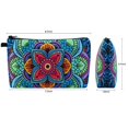 thumbnail image 4 of Makeup Bag 6 Styles Portable Travel Cosmetic Bag for Women Flower Patterns Zipper Pouch Sloth Gifts Makeup Pouch for Girls with Black Zipper (6 packs), 4 of 5