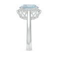 thumbnail image 3 of ANGARA Natural 3.4 ct Aquamarine Scalloped Halo Ring in 14K White Gold for Women (Size-11mm) | March Birthstone, Birthday, Anniversary, Jewelry Gift for Women | Natural Aquamarine Ring, 3 of 9