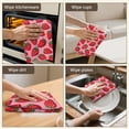 thumbnail image 5 of 6 Pcs Funny Kitchen Towels,Red Strawberry Plants Pink Pattern Microfiber Dish Towels,Kitchen Tea Towels,Kitchen Towel Set (18" X 26"), 5 of 7