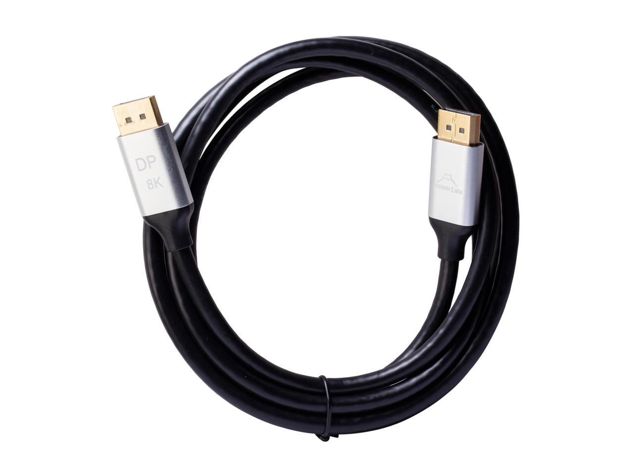 Nippon Labs DP-8K-6 Premium DisplayPort 1.4 Cable - 6ft. - VESA Certified - 8K@60Hz - HBR3 - HDR - DP to DP Monitor Cable - 8K Aluminum Housing, Braided Jacket DP Cable