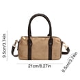 thumbnail image 3 of Bolsa de mango – Tote de ante sintético | Forma del cañón, construcción P.U, diseño de bandolera | Uso Diario Versátil | Multicolor | Ligero 8,27x3,74x3,74 pulgadas, 3 of 6