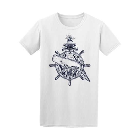 Whale Through Steering Wheel Sea Tee Men's -Image by Shutterstock