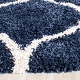 thumbnail image 4 of Safavieh Hudson Shag Collection SGH280C Navy and Ivory Square Area Rug, 7 feet Square (7' Square), 4 of 5