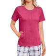 thumbnail image 6 of Chemo Port Shirts for Women Short Sleeve Tear Away Tops with Drain Pockets After Rotator Cuff Shirts Easy To Wear and Take Off Adaptive Clothing, 6 of 8