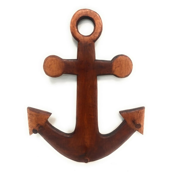 Anchor Hanger w/ 3 Pegs 20" X 15" - Decorative Nautical Accents | #dpt509949