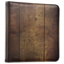 FORMRS 3 Ring Photo Album 4"x6" Self Adhesive Large Capacity PU Leather Cover, Wood Grain